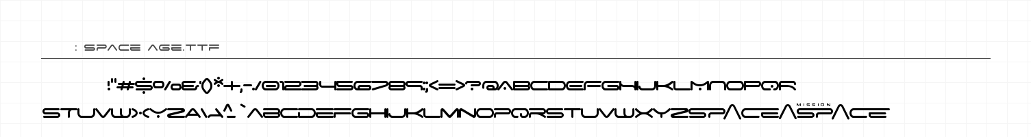 space age 字符集预览