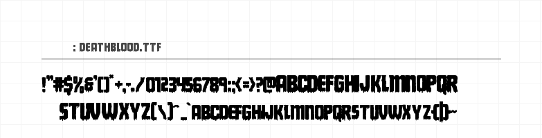 deathblood 字符集预览