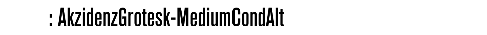 AkzidenzGrotesk-MediumCondAlt - 英文字体字体