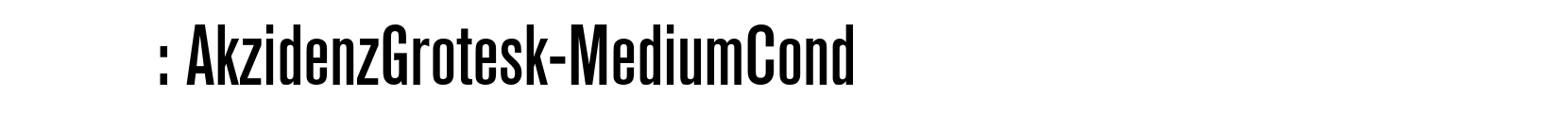AkzidenzGrotesk-MediumCond - 英文字体字体