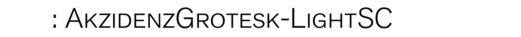 AkzidenzGrotesk-LightSC - 英文字体字体