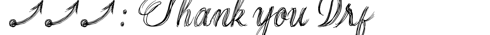 Thank you Drf - 艺术体字体