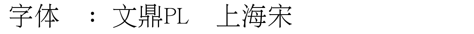 文鼎PL细上海宋 - 宋体字体
